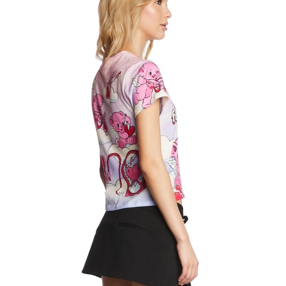 ❤️ Sugar Thrillz F This Valentines Day Pink Teddy Heartbreak Dolls Kill Baby Tee - Picture 11 of 12